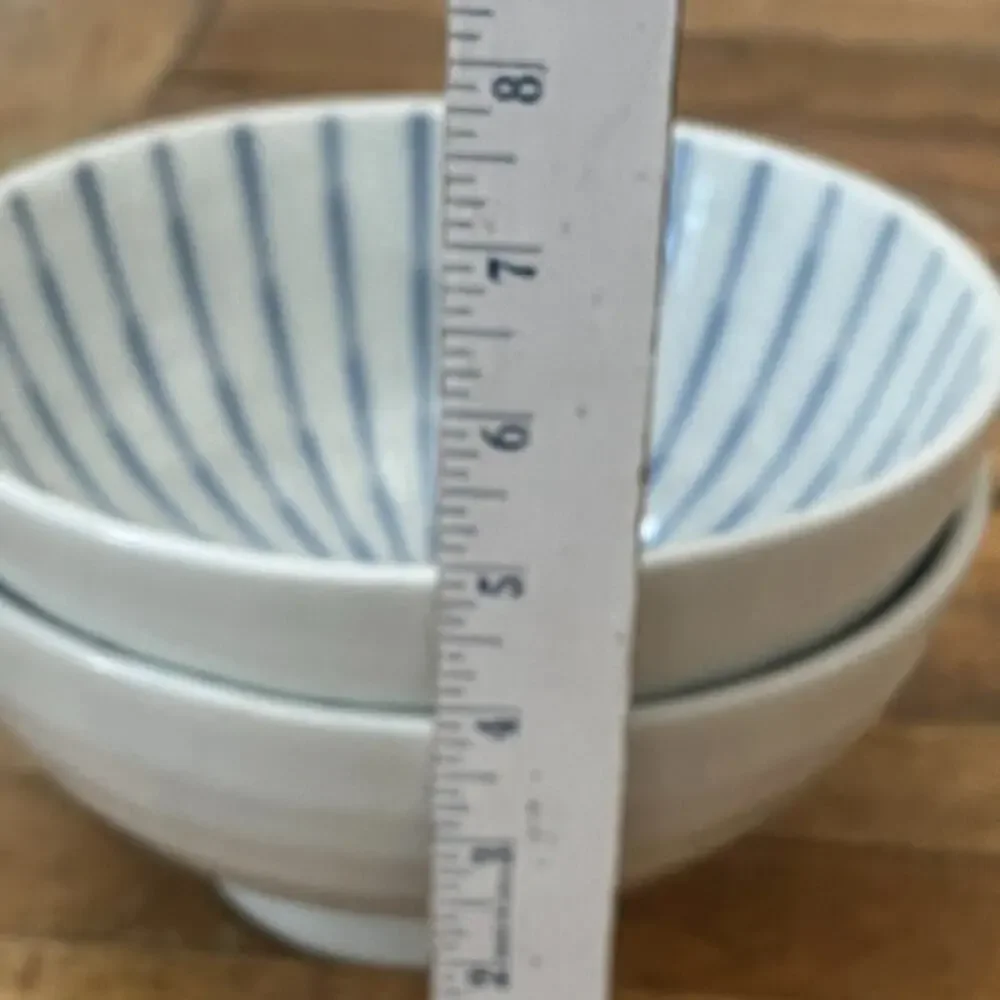 Japanese Porcelain Rice or Soup Bowl Set of 2 7.8